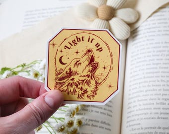Light it up Sticker, Crescent City Sticker, Kindle Accessory, SJM Sticker
