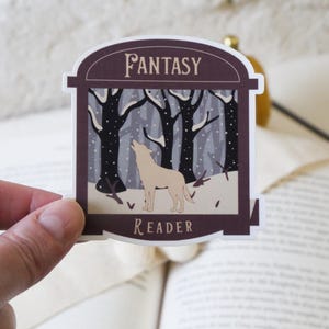 Fantasy reader sticker, autocollant livre fantastique, cadeau lecteur fantastique