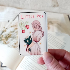 Once Upon A Broken Heart sticker, Little fox sticker, Bookish sticker, Evangeline Fox