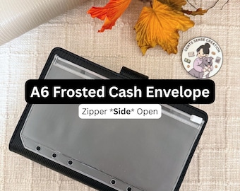 A6 Frosted Zipper Cash Envelopes (1pc or Set of 3/6) | Budget Binder Inserts