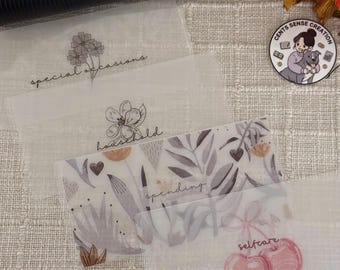 Minimal Vellum A5 & A6/Personal Cash Envelopes | Transparent Budgeting Organizer for Cash Stuffing