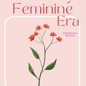 50 carte di affermazione stampabili - Sii nella mia era femminile / Motivazione quotidiana / Amore per se stessi / 6 carte per pagina per un facile taglio / Download digitale /