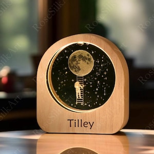 Kids Wooden Led Night Lamps, Personalized Night Light For Kids, Baby Night Light, Nursery Decor Lights, Bedroom Bedside Light