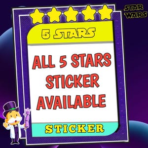 Monopoly_Go alle 5 sterren stickers - nieuw seizoensalbum Star_Wars_Go !!!