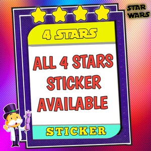 Monopoly_Go All 4 Stars - 新シーズンアルバム Star_Wars_Go ステッカー!!!