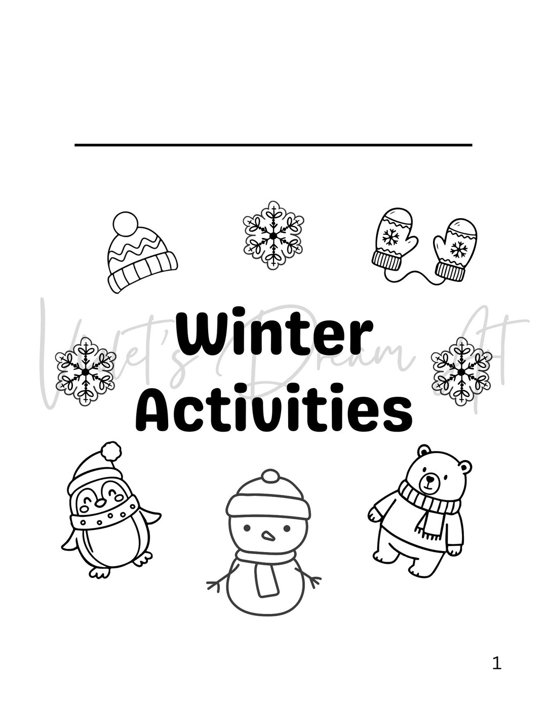 Winter Activity Packet for Kids Preschool, Kindergarten or 1st Grade - Etsy