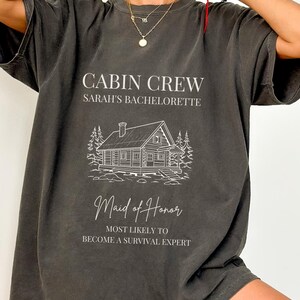 Custom Camp Bachelorette Party Shirt, Camping Bachelorette Shirts, Cabin Crew, Mountain Bride Tee Hiking Bridal Party Comfort Colors®