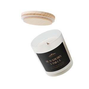 Coconut Soy Wax Candle, Highly Scented Hand-Poured in The USA, Vegan & Sustainable, Wooden Wick, 50-Hour Burn Time, Phthalate and Toxin Free