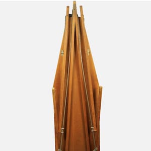 Mid-Century Modern Folding Hardwood Ironing Board
