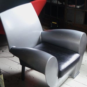 Philippe Starck Richard III Silver Chair Mid-Century Modern ~ Super Rare!