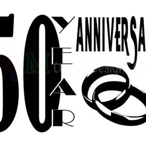 50th Anniversary SVG, 50 Year Anniversary svg, Digital download | DTF | DTG | Sublimation