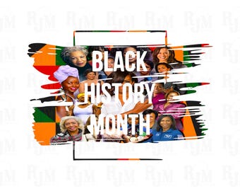 Mese della storia dei neri PNG, design a sublimazione di donne afro (download digitale)