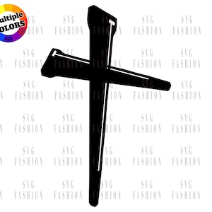 Christian Cross SVG Files | Christian Cross Cut Files | Christian Cross Vector Files | Christian Cross Clip Art | Masonry Nail Cross | Jesus