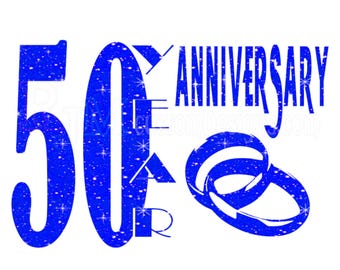 50th Anniversary SVG, Golden Year Celebration (Digital Download)