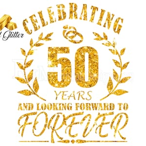 50th Anniversary SVG, 50 Year Anniversary svg, Digital download | DTF | DTG | Sublimation