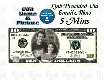 10 Bill Picture | Birthday Shirt Template | Anniversary PNG | Birthday Sublimation | Birthday Picture Shirt | Money | Digital download