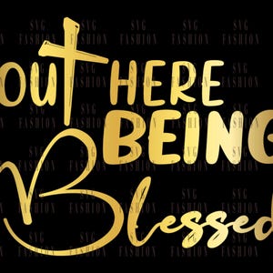 Hier raus, gesegnet SVG | Erstellt mit einem Ziel SVG | Christliches Design | Positives Zitat SVG | Gott SVG | Glaube über Angst Schädel | Jesus SVG
