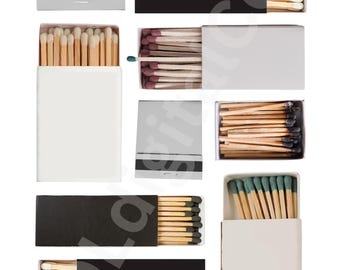 Blank Digital Matchbook Print Template | Trendy Custom Art | Instant Download | Customizable Gift | Matchbox Art