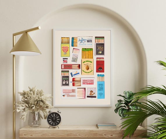 New Girl Digital Art | Matchbook Poster | Custom Fan Art | Instant Download | Wall Decor | Matchbox