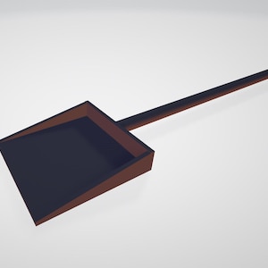 Peut inclure: Un balai à poussière en bois brun avec une pelle en plastique noir et un long manche en bois.