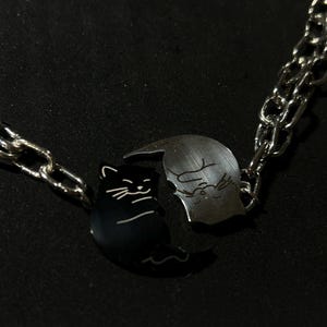 necklace yin yang cats friendship bracelet partner bracelet