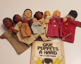 Give Puppets A Hand Book & Puppets