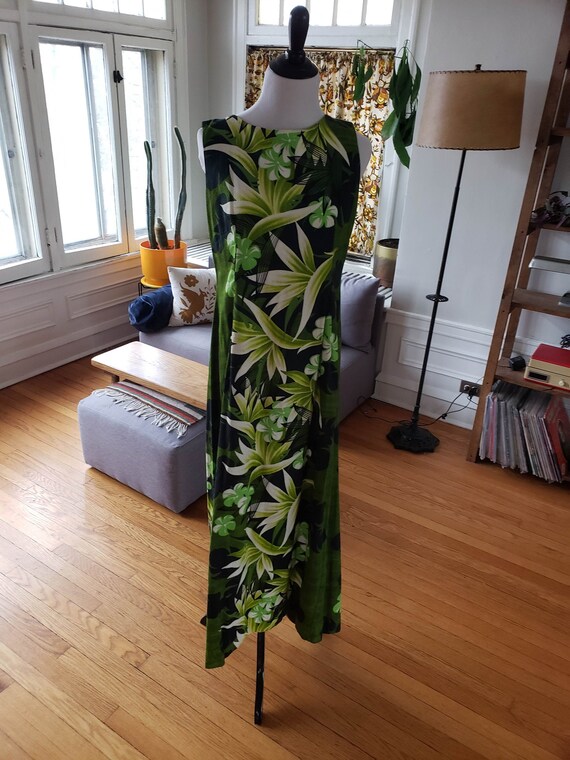 Floral Green Long Hawaiian Dress Fashions by Jole… - image 2