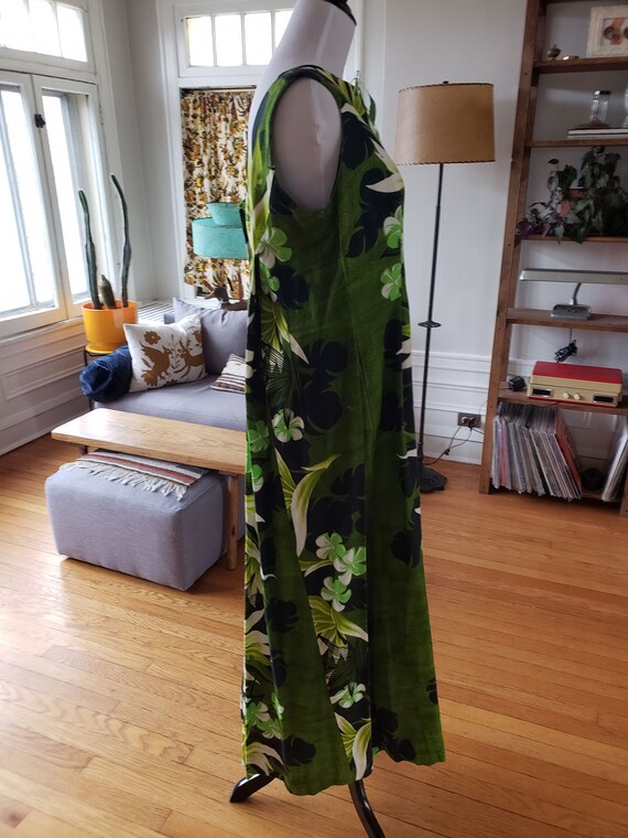 Floral Green Long Hawaiian Dress Fashions by Jole… - image 4