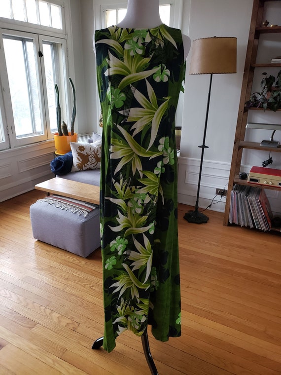 Floral Green Long Hawaiian Dress Fashions by Jole… - image 1
