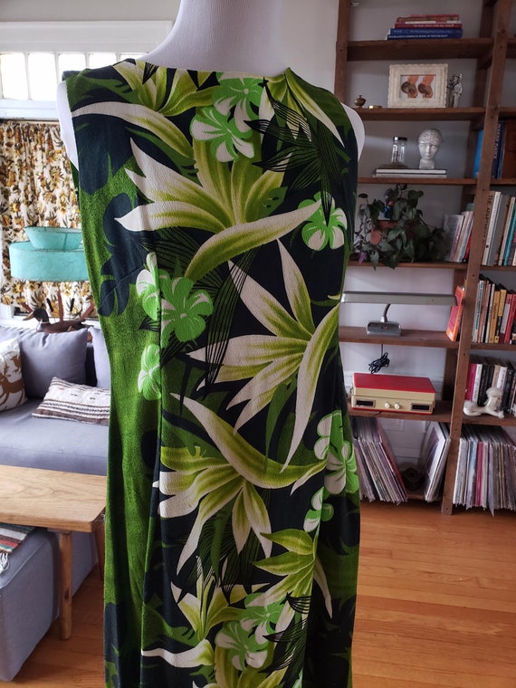 Floral Green Long Hawaiian Dress Fashions by Jole… - image 3