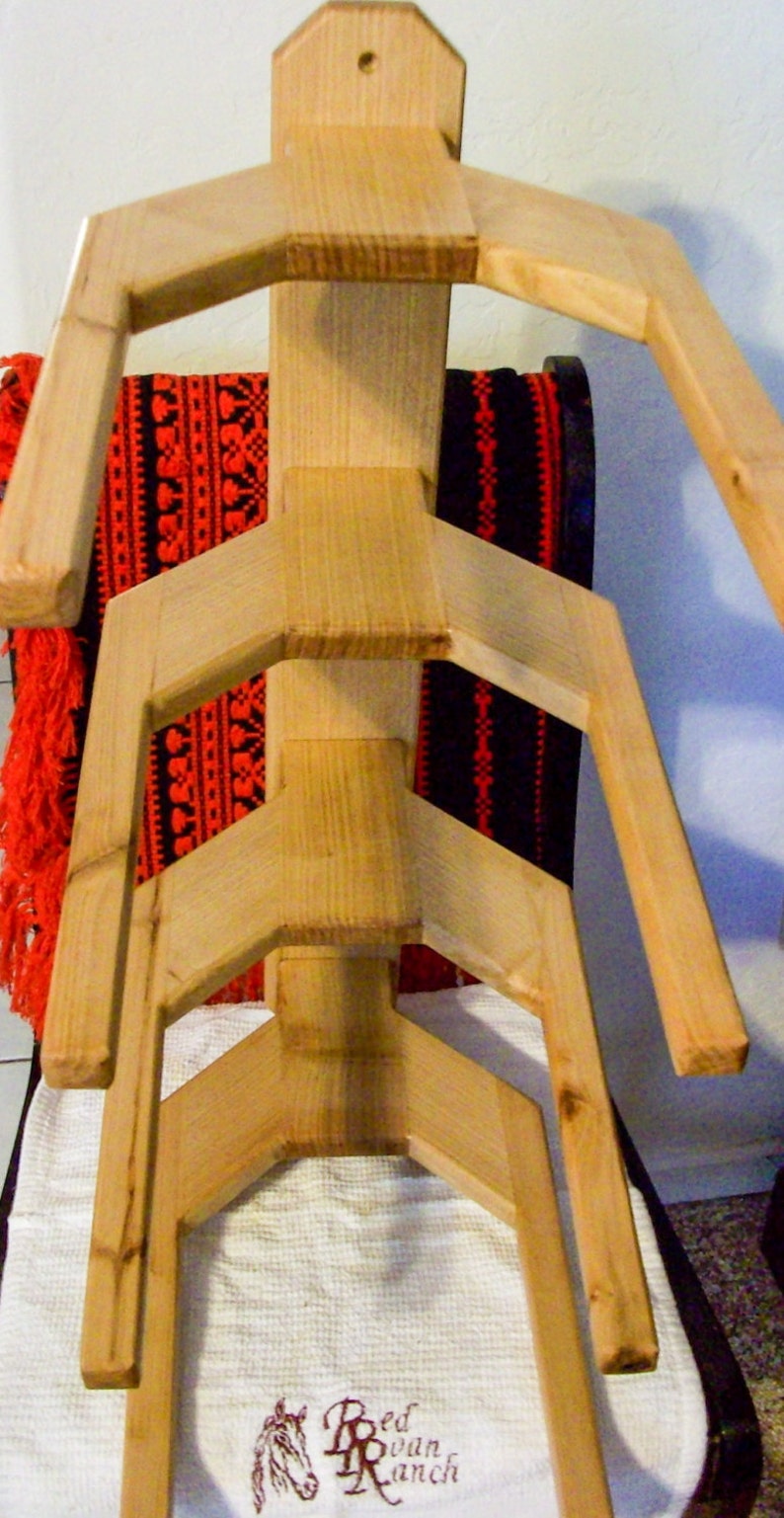 4 Hat Vertical Western Cowboy hat rack. Soft Maple Wood. Vertical Wall Mount. Quality Hand Made Craftsmanship. image 4