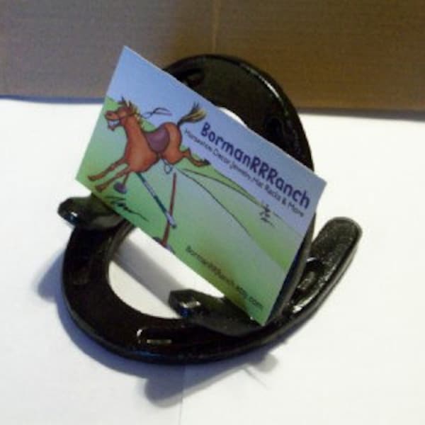 Horseshoe Business Card Holder    Great Gifts Under 20 dollars.