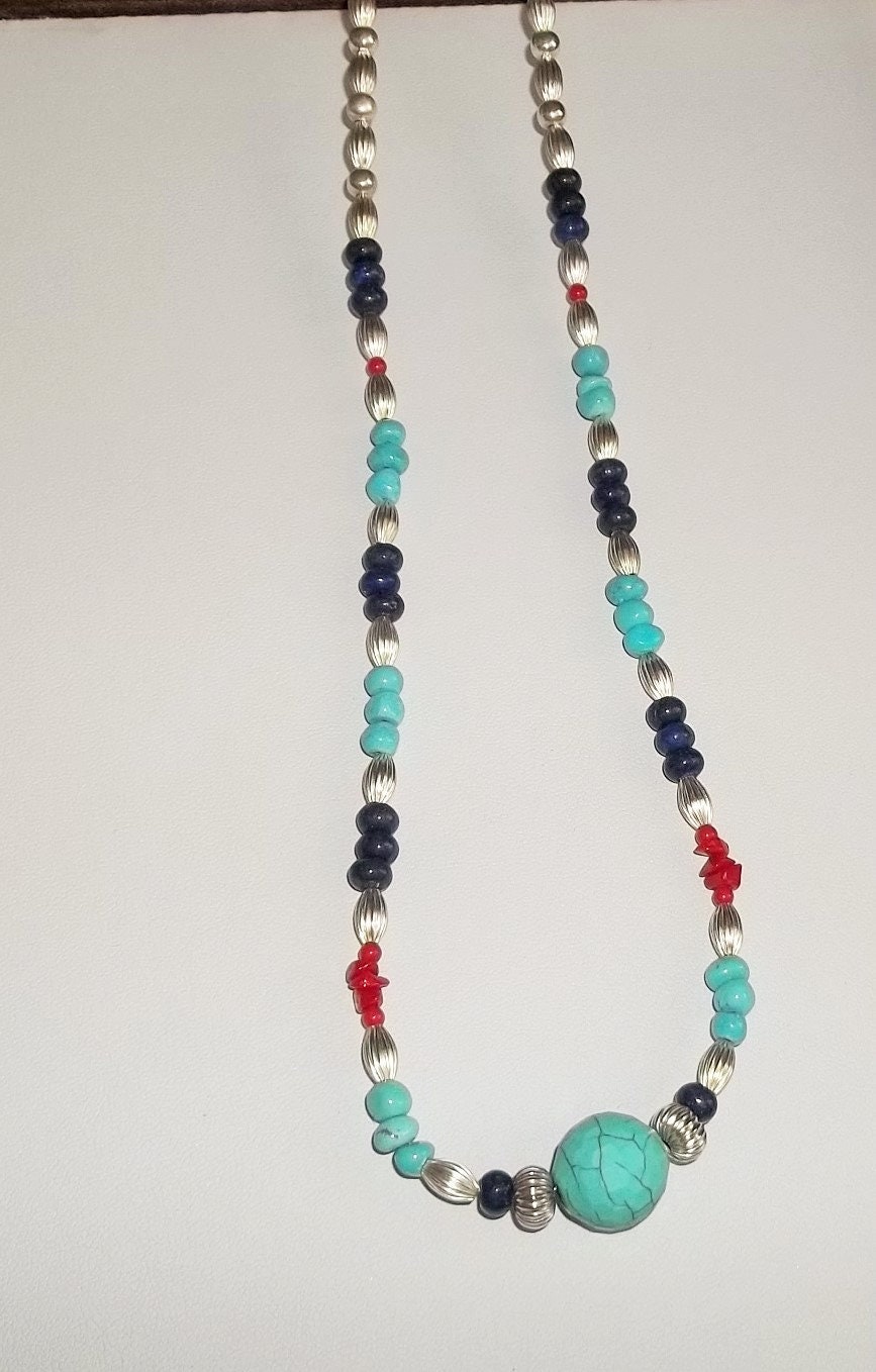 Faceted Turquoise Stone of Wholeness Necklace in Multi Stone | Etsy