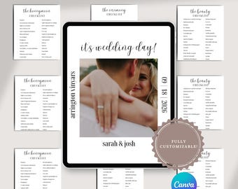 12 Editable Wedding Checklists for Brides | Complete Wedding Planning Bundle | Honeymoon, Attire, Decor, and More