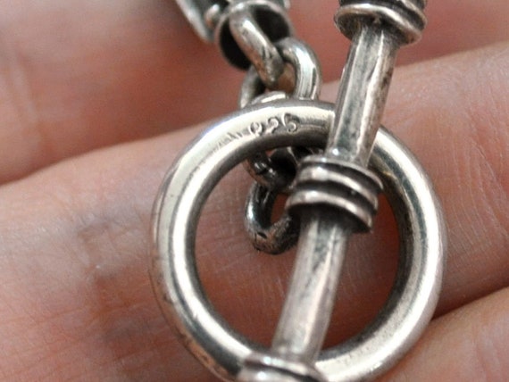 Silver book chain link necklace 925 sterling silver thick chain necklace oversized statement necklace for men layering chain necklace gift View 5