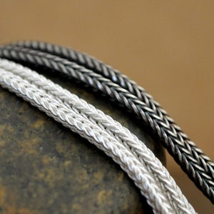 handmade 2MM 925 sterling silver upgrade chain, foxtail chain, wheat chain, 2mm chain made to order long chain