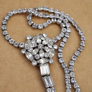 vintage find ART DECO NECKLACE 925 sterling silver 1920s Crystal Rhinestone choker style necklace