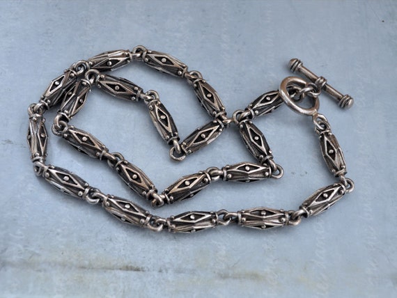 Silver book chain link necklace 925 sterling silver thick chain necklace oversized statement necklace for men layering chain necklace gift View 3