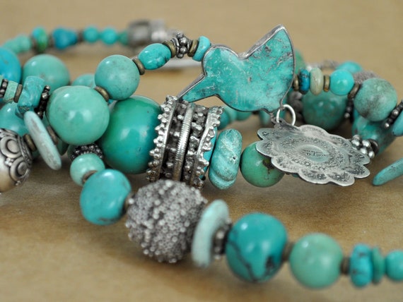 Rare Vintage Navajo Donny Lucas Heart Turquoise Sterling Silver Bracelet Rare Vintage Navajo Donny Lucas Heart Turquoise Sterling Silver Bracelet