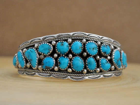 アクセサリー VT navajo bangle vintage Vintage Navajo Sterling Silver Hand Stamped Bracelet Belinda