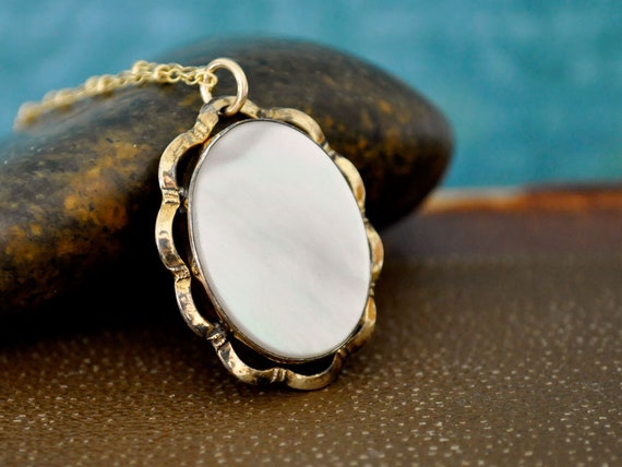 vintage gold plated over 925 sterling silver whit… - image 5