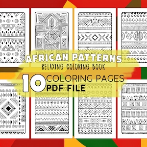 African Textiles: Traditional Patterns and Design in Relaxing Coloring Book by Austin Ryan