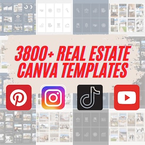 3800+ Real Estate Social Media Templates, Canva Templates for Realtors, Agents & Brokers, Instagram Posts - Social Media Content