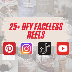 25+ DFY Faceless Reels for Instagram | Editable Canva Templates | Viral Reels Content | Faceless Marketing Videos | Digital Product