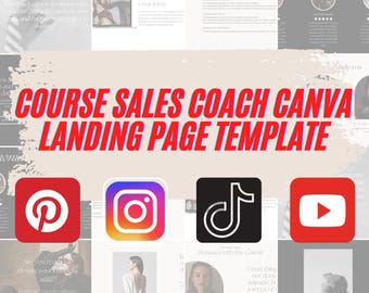 Course Sales Coach Canva Landing Page Template: Editable Lead Magnet