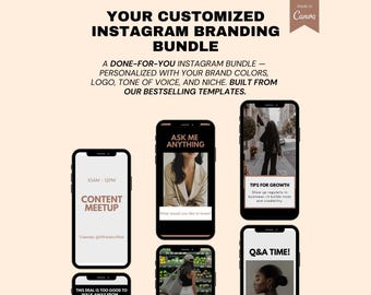 Custom Instagram Branding Bundle: Editable Canva Templates