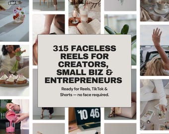 315 Faceless Video Clips: Reels, TikTok, YouTube (Digital Download)