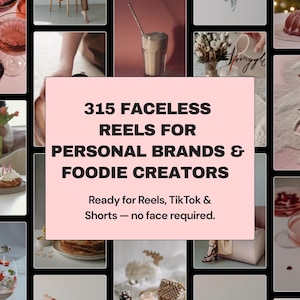 315 Faceless Video Reels: Blogger Content, TikTok, Instagram (Digital Download)