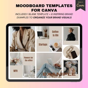 Canva Moodboard Templates Branding Editable Moodboard for Visual Identity Canva Templates Brand Aesthetic New Business Moodboard Digital