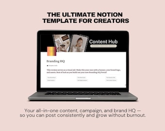Notion Template Créateurs de contenu Influenceurs | Social Media Planner Organisation Téléchargement numérique